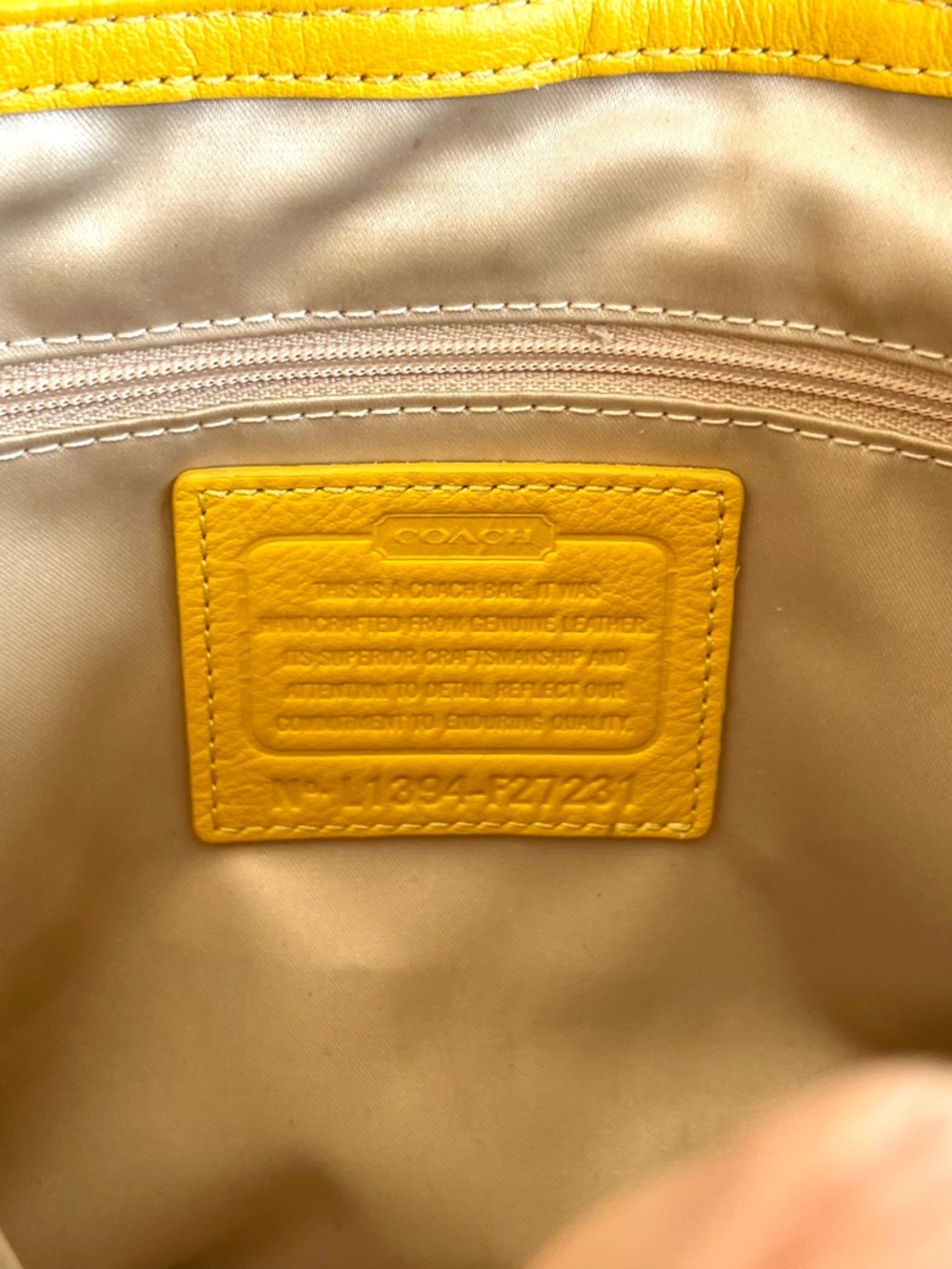 Coach Yellow Leather Crossbody Flap Bag - Picture 5 of 6